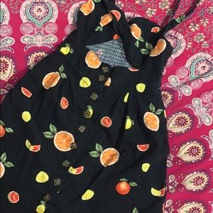 Crop dress with buttons